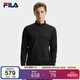 FILA 斐樂(lè )官方男子針織長(cháng)袖衫冬季時(shí)尚休閑半拉鏈基礎長(cháng)T