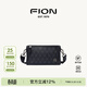 菲安妮（FION）單肩包男士復古印花斜挎包耐磨手機包商務(wù)小方包送男友禮物 【貨號】黑色