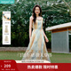 茵曼度假風(fēng)歐若風(fēng)無(wú)袖連衣裙2025夏季女裝新品純色氣質(zhì)長(cháng)裙子 五彩斑斕 M