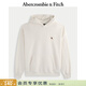 Abercrombie & Fitch經(jīng)典小麋鹿圖案美式復古抓絨套頭連帽衛衣25秋冬男裝122-5536 白色 2XL (185/124A)