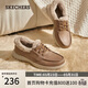 斯凱奇（Skechers）單鞋女平底加絨保暖舒適休閑鞋136446 栗色333 38 