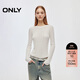 ONLY 2025秋季圓領(lǐng)輕盈舒適修身亮片長(cháng)袖針織衫女|125324036
