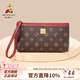 稻草人手拿包女包包大容量手抓包長(cháng)款零錢(qián)包卡包女多功生日禮物送女生 棕/棗紅
