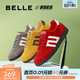 百麗（Belle）學(xué)院風(fēng)跑道賽車(chē)鞋德訓鞋女款商場(chǎng)款薄底板鞋E2K1DCM5預售 紅色 38 (240mm)