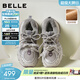 百麗（Belle）周雨彤同款藍鯨高幫老爹鞋女26夏新款商場(chǎng)厚底休閑鞋E8X1DAM6預售 紫色低幫-絨里【周雨彤同款】 39