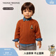 Teenie Weenie Kids小熊童裝秋冬男女寶寶簡(jiǎn)約百搭絞花針織毛衣 橘色 100 cm