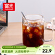 富光高硼硅玻璃杯花茶杯子單層果汁杯牛奶杯帶把帶刻度水杯男女