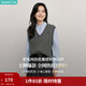 茵曼（INMAN）針織馬甲女2026春季老錢(qián)風(fēng)V領(lǐng)薄冬季學(xué)院風(fēng)內搭毛衣 蒼灰色 M