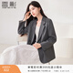 香影灰色廓形西裝外套女2026春裝新款高智感雙排扣氣質(zhì)通勤小西服 深灰 M 160/84A/95-110斤