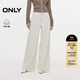 ONLY2026春季新款復古水洗個(gè)性毛邊高腰闊腿牛仔褲女|126132115 J2G 米白色 M M標準褲長(cháng)