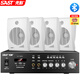 先科（SAST）SA-9002壁掛音響套裝藍牙功放機公共廣播舞蹈家用客廳商用會(huì )議店鋪背景音樂(lè )喇叭音箱擴音一拖四