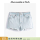 Abercrombie & Fitch美式復古氣質(zhì)水洗做舊磨邊牛仔褲短褲25夏季女裝149-5068 藍色 27 R (165/68A)標準版