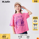M.Latin/馬拉丁童裝兒童T恤24夏裝新款女大童涼感T恤 玫粉紅 120cm
