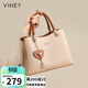 viney牛皮包包女包大容量手提單肩高端斜挎包生日禮物高級感送女友老婆