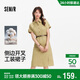 森馬（Semir）連衣裙女夏季襯衫領(lǐng)純棉開(kāi)叉中長(cháng)裙腰帶復古風(fēng)工裝裙101325114057
