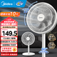 美的（Midea）電風(fēng)扇 家用風(fēng)扇落地扇立式輕音節能電扇臺扇迷你扇臺立兩用小風(fēng)扇宿舍搖頭辦公室轉頁(yè)扇小風(fēng)扇 【三檔風(fēng)力】白色 | SAF30AC