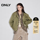 ONLY2025秋季新款休閑機能風(fēng)落肩寬松保暖連帽外套女|125136014 E05 海港褐綠色 M (165) 84A