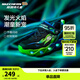 Skechers斯凱奇童鞋男童閃燈鞋秋季休閑運動(dòng)鞋兒童鞋開(kāi)關(guān)發(fā)光潮鞋400103L 黑色/藍色/檸檬色/BBLM 27.5