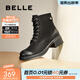 百麗（Belle）戶(hù)外時(shí)尚羊皮馬丁靴女商場(chǎng)同款舒適短靴3NW40DD5 黑色-單里 38 (240mm)