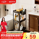 溢彩年華衛生間浴室落地置物架家用夾縫儲物架多層洗手間收納架6052-BK