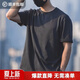 馬登工裝美式復古重磅灰色短袖T恤圓領(lǐng)寬松純棉半袖打底衫男夏季 深灰色 -版型寬松 L （175/100A）
