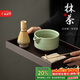 PAKCHOICE茶筅抹茶刷子點(diǎn)茶茶具套裝日式烘焙攪拌刷竹茶筅立抹茶碗4件禮盒