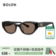 BOLON暴龍眼鏡丁禹兮同款26年新品太陽(yáng)鏡女貓眼墨鏡男防曬近視鏡BL3236 A12 亮黑鏡框+透咖啡色鏡片（非偏光）