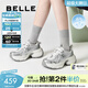 百麗（Belle）張凌赫同款藍鯨老爹鞋女款商場(chǎng)同款運動(dòng)休閑鞋D2K1DAM6 銀色-單里【張凌赫推薦】 36 (230mm)