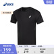 亞瑟士ASICS運動(dòng)T恤男子跑步短袖舒適反光夜跑運動(dòng)上衣 2011C974-001 黑色 L