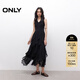 ONLY2026春季新款浪漫法式V領(lǐng)修身中長(cháng)裙無(wú)袖連衣裙女|126107059 H1Z黑色 XS