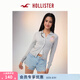 HOLLISTER25秋冬甜美費爾島外搭針織開(kāi)衫外套女裝350-5066 淺麻灰色 XS (160/80A)