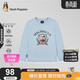 暇步士（Hush Puppies）童裝兒童長(cháng)袖T恤男童休閑內搭女童可愛(ài)套頭衫 冰川藍    150   