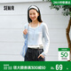 森馬（Semir）長(cháng)袖T恤女春季短款掛脖緊身假兩件2026氣質(zhì)辣妹衣服109126101006