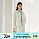 艾萊依輕薄羽絨服女士2025春秋新款短款時(shí)尚顯瘦內膽波浪紋圓領(lǐng)鴨絨外套 暖白色 M 【建議110-130斤】160