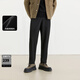 太平鳥(niǎo)男裝【四面彈】錐形休閑褲男冬季高彈力小西褲 黑色（錐型）第三批 L (32)