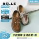 百麗（Belle）復古串珠勃肯鞋女商場(chǎng)同款厚底增高休閑鞋E1R1DCM5預售 灰色 36 (230mm)
