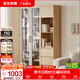 全友家居帶門(mén)書(shū)柜客廳陽(yáng)臺家具落地儲物置物玻璃柜子手辦展示柜靠墻 原木色|三門(mén)書(shū)柜 雙色可選+大容量?jì)ξ?環(huán)保材料