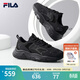 FILA【男女同款】斐樂(lè )情侶跑步鞋復古老爹鞋火星鞋潮流時(shí)尚舒適老爹鞋 男-黑-BK 41