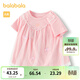 巴拉巴拉寶寶短袖t恤嬰兒女童上衣夏裝甜美時(shí)尚可愛(ài)洋氣 粉紅60076 100cm