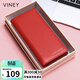 viney頭層牛皮錢(qián)包女長(cháng)款大容量媽媽手拿包簡(jiǎn)約輕奢學(xué)生零錢(qián)包皮夾錢(qián)夾