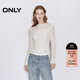 ONLY 2026春季親膚舒適側腰顯瘦彈力褶皺長(cháng)袖T恤女|126102006