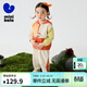 迷你巴拉巴拉男女童戶(hù)外長(cháng)袖套裝舒適連帽上衣長(cháng)褲兩件套春新品 橙紅60516 100