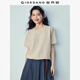 佐丹奴短袖T恤女2026年夏新款純棉衛衣布純色寬松V領(lǐng)上衣13326273