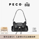PECO鎖頭口袋包單肩抽繩包春夏大容量百搭通勤松弛感hobo托特包 中號經(jīng)典黑頭層柔光小牛