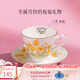 AYNSLEY英國安斯麗約克月份花系列咖啡杯碟骨瓷高顏值下午茶具歐式伴手禮 三月水仙咖啡杯碟 月份花系列