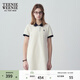 Teenie Weenie小熊夏季撞色Polo休閑通勤簡(jiǎn)約白色連衣裙時(shí)尚收腰短裙女 乳白色 M (165)