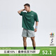 OMG夏季網(wǎng)眼透氣T恤男寬松圓領(lǐng)網(wǎng)孔短袖訓練籃球服健身衣服半袖 森林綠 版型偏大 L