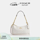 蔻馳（COACH）奧萊女士女包經(jīng)典標志老花TERI單肩斜挎包麻將包 IM/白色/粉筆白色