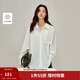 茵曼（INMAN）慵懶風(fēng)通勤白色襯衫2026春季女裝新款寬松長(cháng)袖開(kāi)衫外搭襯衣  本白 S