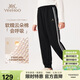 英氏（YEEHOO）兒童褲子男女童長(cháng)褲中大童裝衛褲休閑運動(dòng)褲休閑春裝 黑色 140